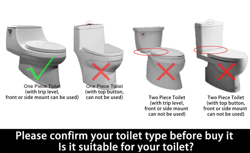 One Piece 3-Inch Toilet Flush Valve Repair Kit for Toilets with Flapper and Chain - Easy to Install