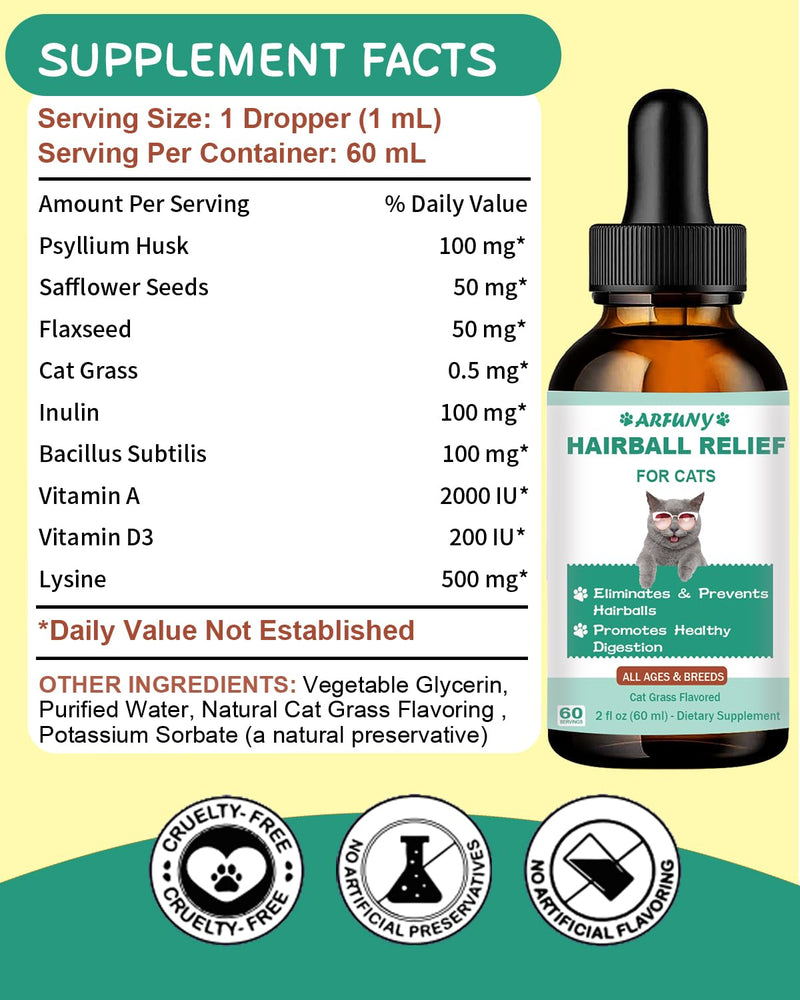 Hairball Treatment for Cats - Cat Hairball Remedy, Mushrooms for Dogs - Turkey Tail Mushroom for Dogs - Gut, Skin, Joint, Immune Health- Dog Lumps & Bumps
