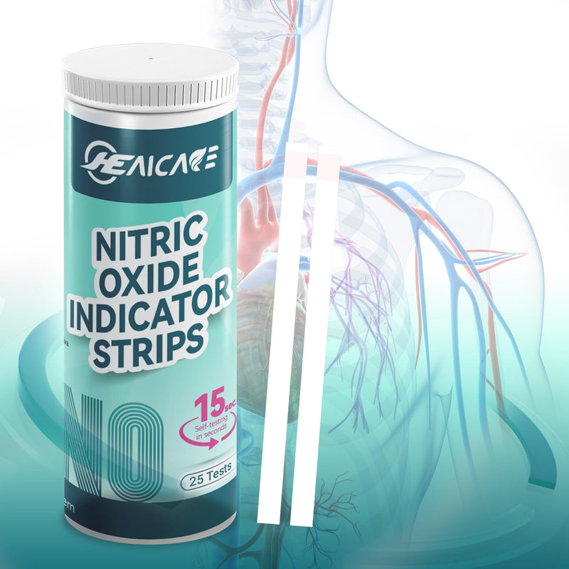 Nitric Oxide Indicator Strips-25 Strips, Rapid Results Saliva Nitric Oxide Testing Strip, Cardiovascular Health Measuring The Quantity of Nitric Oxide Get Results in Just 15 Seconds