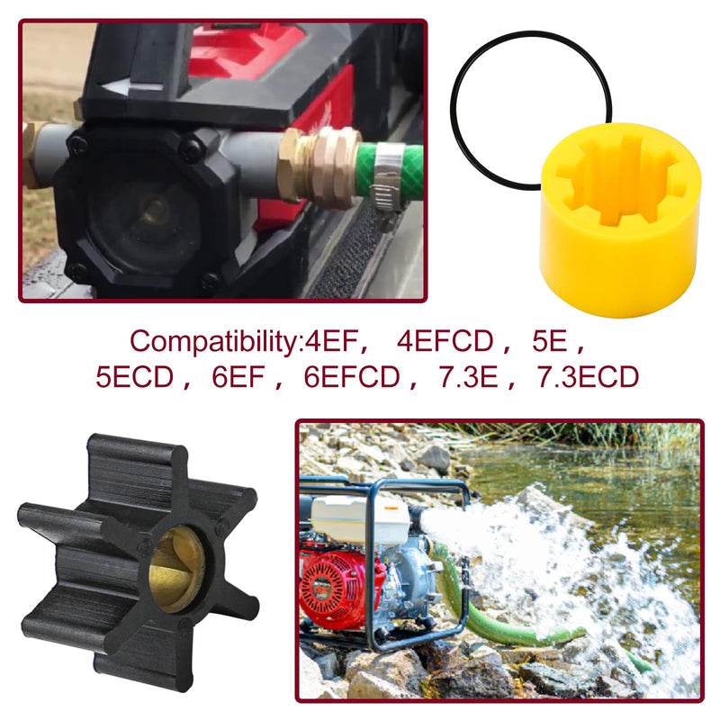 Power Systems Impeller Drive Sleeve 359448,Impeller Kit 359978,Compatible with Kohler 4EF 4EFCD 5E 5ECD 6EF 6EFCD 7.3E 7.3ECD