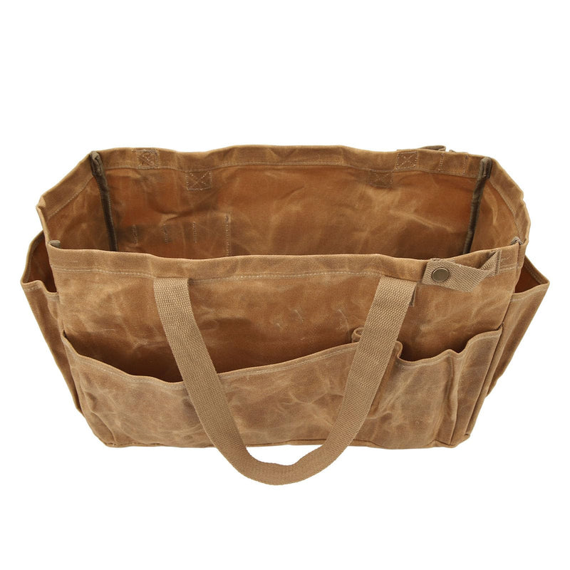 Diydeg Garden Tool Bag, Tool Bag Large Garden Tool Organizer Gardening Tote Bag Organizer Tool Storage Bag with Comfortable Carry Handle for Camping (Khaki) Khaki