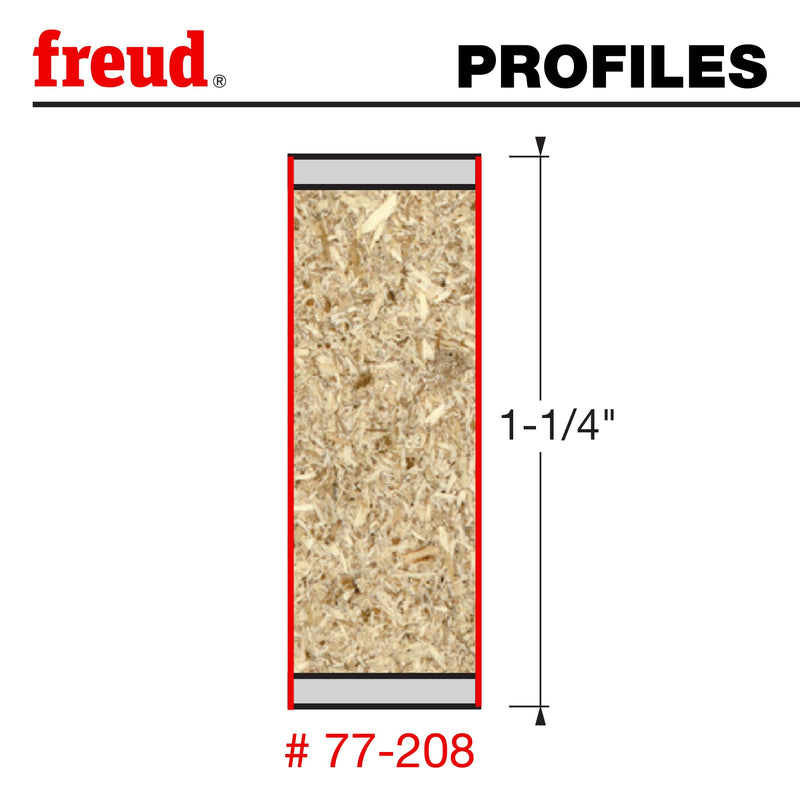 Freud 77-208: 1/2" (dia.) Double Compression Bit with 1/2" shank, 3" overall length