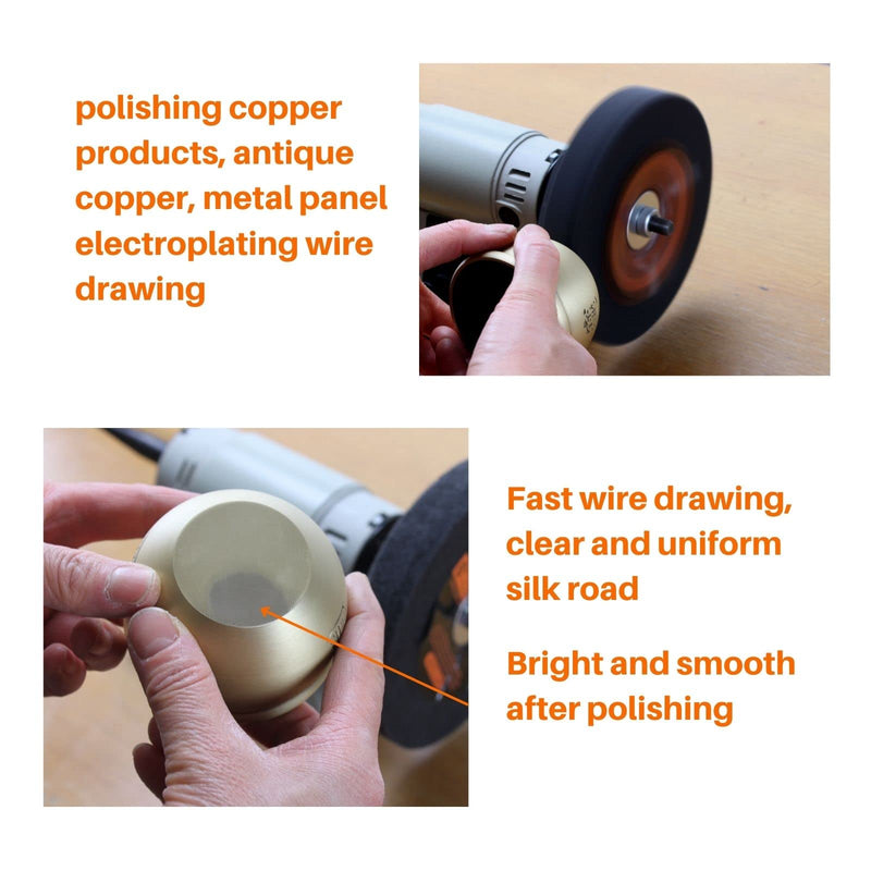 Nylon Fiber Brushed Buffing Wheels 6 Inch 5P Hardness. for Bench Grinder Buffing Machine Polishing Copper. 180 Grit, 1/2 inch Arbor, 1 inch Thickness