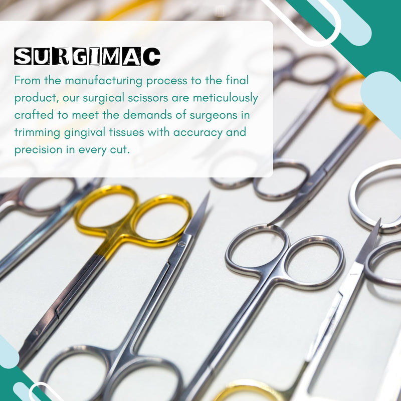 Goldman Fox Scissor with Tungsten Carbide Tips Curved Tip Scissor Medical Scissors Surgical Scissors Precision Scissors Sharp Metal Scissors Surgical Dental Instruments Dental Supplies – 13cm 5" Tungsten Carbide (Curved)