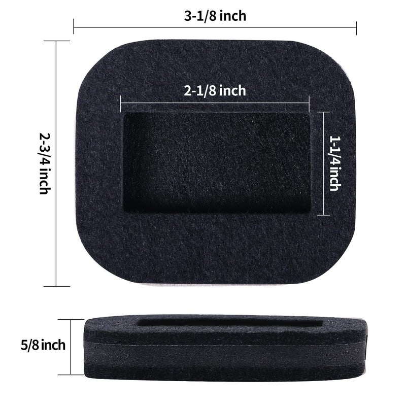 16 PCS Felt Furniture Coasters Caster Cups, Bed Office Chair Furniture Wheel Stoppers to Prevent Sliding, Felt Bottom Furniture Pads for Hardwood Floors, Prevent Scratches (Black, L: 2.1" * W:1.3") Black - S S: L:2.1" * W:1.3"
