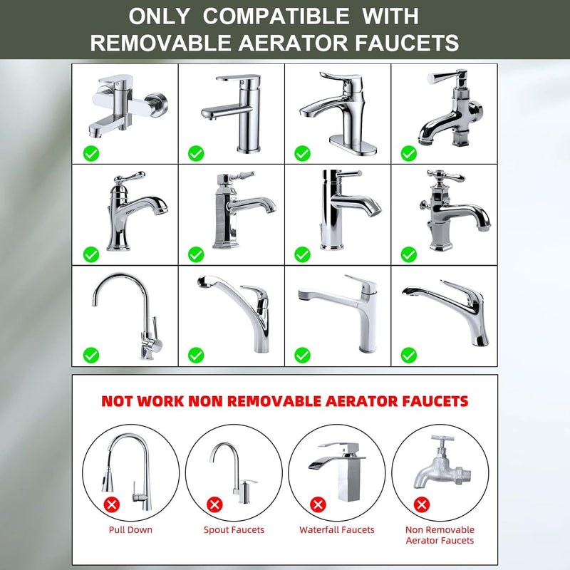 Premium Brushed Sink Faucet Handheld Bidet Sprayer for Toilet -Bidet Attachment Set for Warm & Cold Water with Dual Function, Perfect for Feminine Hygiene, Cloth Diaper,Bathroom Toilet Cleaning,etc Sink Faucet Sprayer