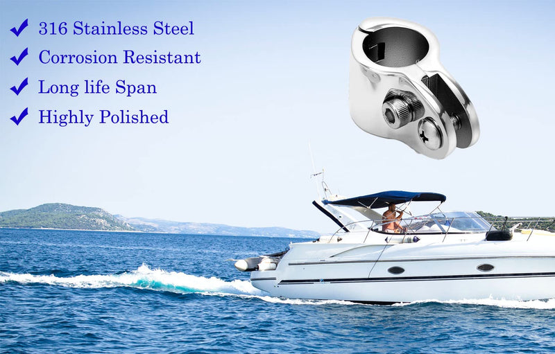 Bimini Top Jaw Slide Quick Release Marine Boat Hardware Heavy Dudy Bimin Top Hardware 316 Stainless Steel Inside Dia 7/8 or 1INCH 4 PCS 1 IN 4 PCS