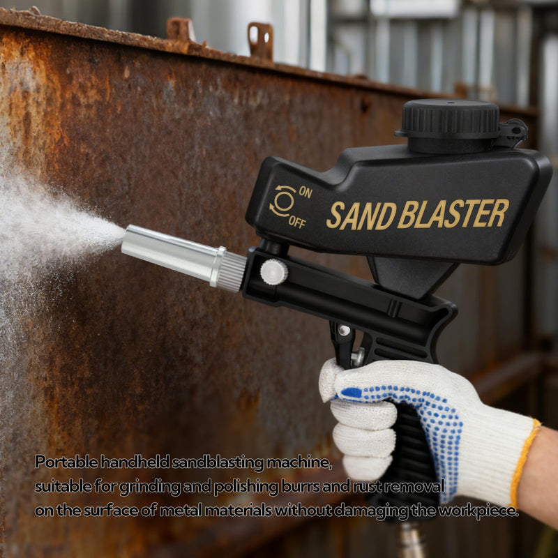Small Handy Sand Blaster, Air Portable Sand Blasters Kit for Grinding and Polishing Burrs and Rust Removal on the Surface of Metal Materials