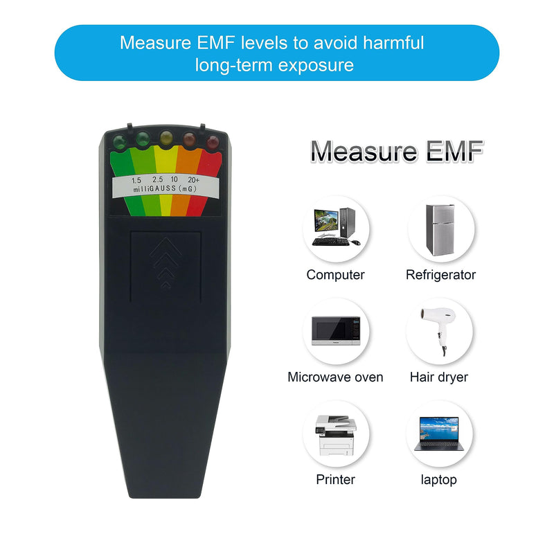 Ghost Hunting Equipment EMF Meter 5 LED Magnetic Field Detector Hand-held Spirit Box Paranormal Equipment，Home and Office EMF Detector