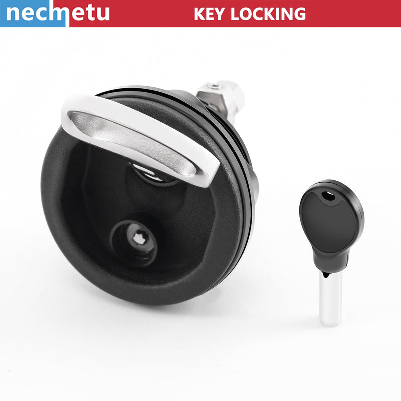 Surface Mount Lock Fits 2-1/2" Hole, Boat Cam Latch Flush Mount Latch, Mount Locking Latch-3/4 to 2-3/8" Cam Bar Key locking