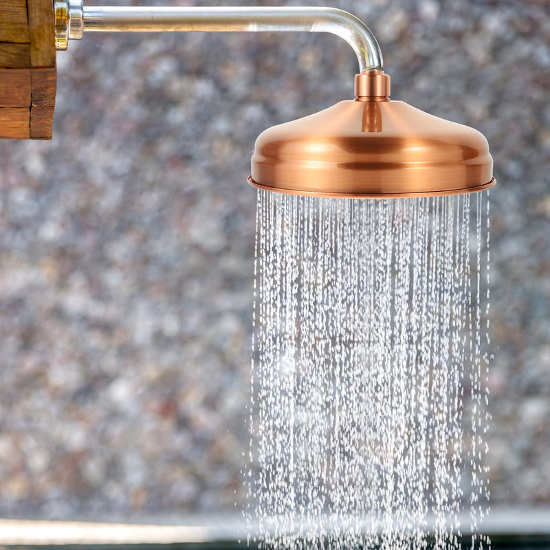 Copper Shower Head High Pressure Rain Shower Head Bath Rainfall Sprinkler Nozzle Replacement for Bathroom