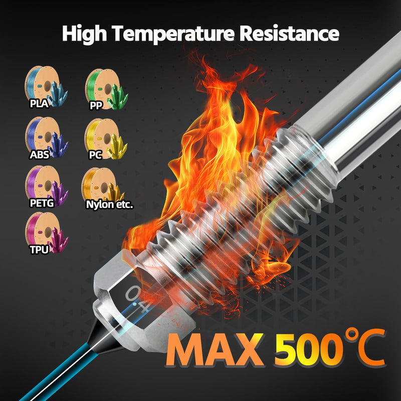 IdeaFormer-3D 0.4mm 0.6mm Plus4 Bimetallic Nozzle for QIDI, Quick-Swap Intergrated Extruder Hotend Nozzle for QIDI Plus 4