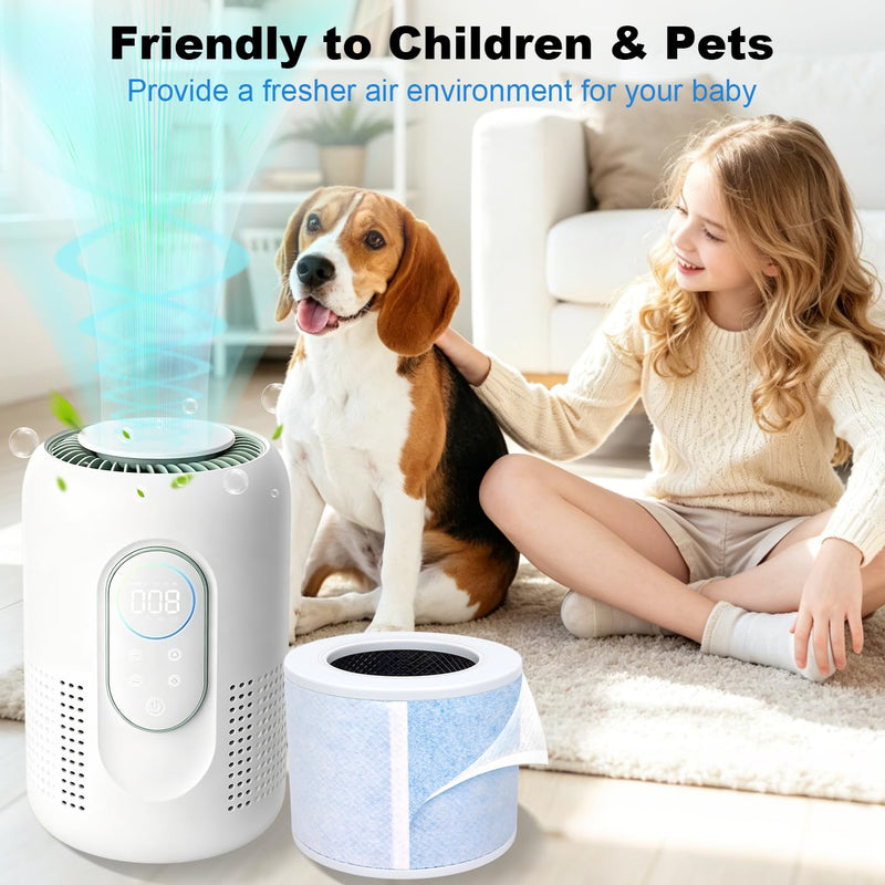 AP01 Filter Replacement - Compatible with Momcozy AP01 Nursery Air Purifier, 4-in-1 H13 filter High-Efficiency Activated Carbon Filter Filtration System, 2 Pack