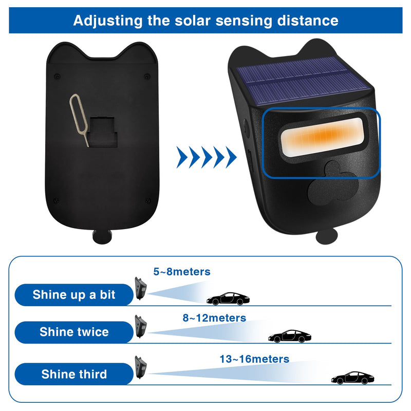Solar Infrared Doorbell,Solar Driveway Alarm, with Solar Wireless Motion Sensor and Plug-in Alarm Receiver Doorbell (1 Solar Wireless Motion Sensor & 2 Plug-in Alarm Receiver Doorbell) 1 Solar Wireless Motion Sensor & 2 Plug-in Alarm Receiver Doorbell