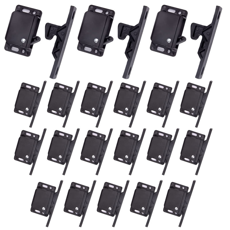 20 Pack RV Drawer Latch/Cabinet Door Latch, Grabber Catches 10 LB Pull Force RV Drawer Latches and Catches, Push Close Cabinet Latch with Mounting Screw, Ideal for RV, Camper, Home, Office