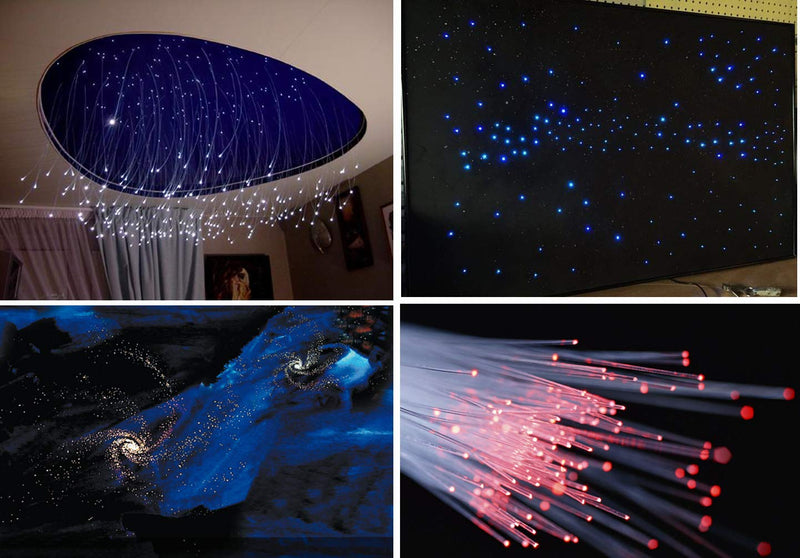 AZIMOM PMMA Plastic End Glow Fiber Optic Cable 0.75mm(0.03in) 100m(328ft)/Roll for Star Sky Ceiling All Kind Led Light Engine Driver Source 0.03in/0.75mm*328ft