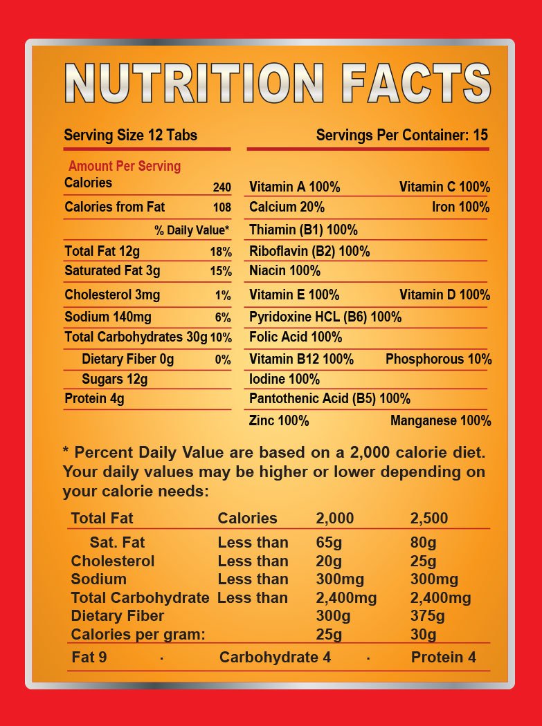 Food For Preparing SHTF 2-day Food Supply 24 Tabs Food Ration for Travel Camping Boating Biking Hunting Outdoor Gluten Free and Non-GMO 25 Years Shelf Life Long Term Food Storage - Vanilla Malt Flavor