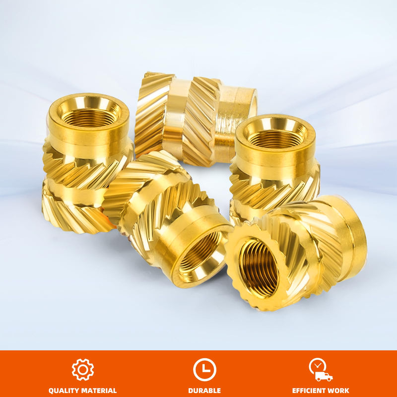 M2 Threaded Inserts, M2 x 3mm x 3.5mm Metric knurled Nuts, 3D Printing Brass Nuts Female Threaded Inserts Brass Heat Set Insert Embedment Nut, 100 PCS