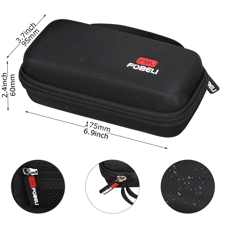 FBLFOBELI Hard Case for TopTes TS-501B Sound Level Meter/TopTes TS-301 Digital Anemometer Wind Speed Meter/TopTes TS-710 Light Meter Lux/Foot Candles Meter (Case Only) (Black) Black