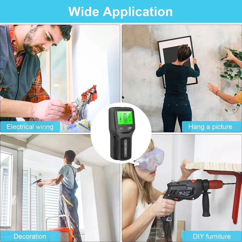 Stud Finder Wall Scanner - 5 in 1 Stud Detector with Intelligent Microprocessor Chip and HD LCD Display, Stud Sensor Beam Finders for Center and Edge of Wood AC Wire Metal Joist Pipe