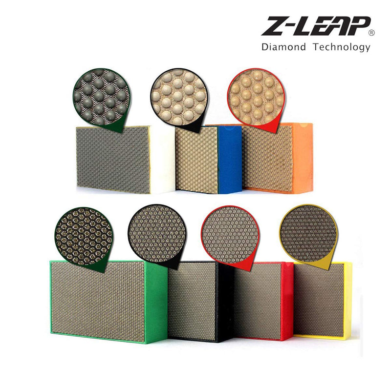 Diamond Hand Polishing Pads 7-Pcs Set for Granite Marble Concrete Glass Stone Sanding Polishing LeapA-7pcs