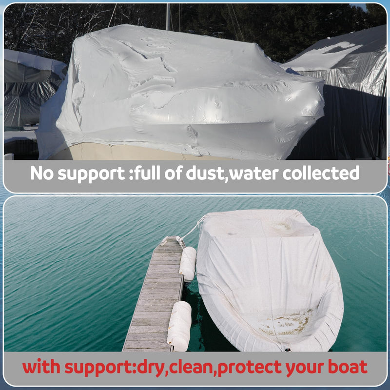 Chunful 6 Pack Boat Bottom Caps for Shrink Wrap Vents Winter Boat Supplies for Shrink Wrapped Storage Installation Support Poles