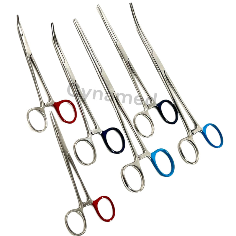 Premium Hemostat Locking Forceps 3 Curved and 3 Straight Stainless Steel