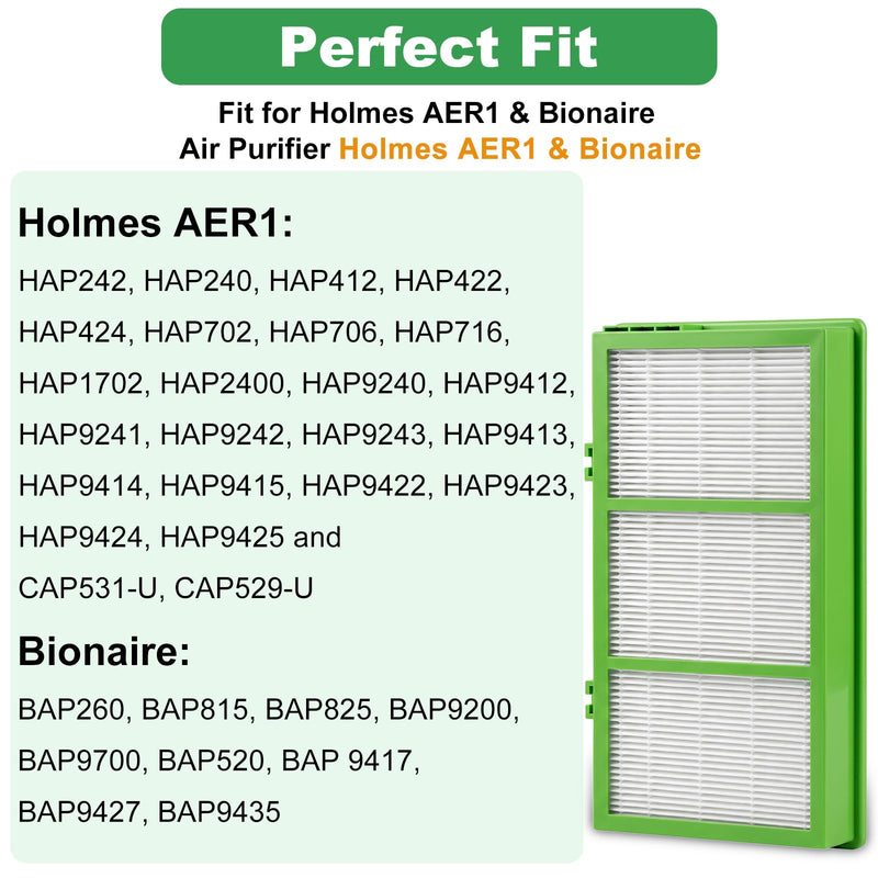 Filter Replacement for Holmes AER1 True HEPA Filter, HAPF300AH-U4R, 6 pack