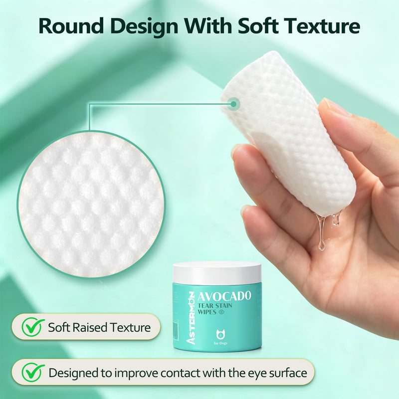 Dog Wipes, Pet Wipes for Dog Eyes Care, Disposable Round Dog Cleaning Wipes, 100 Count Hypoallergenic Puppy Wipes, Gentle Cleaning & Hydrating Wipes for Dogs