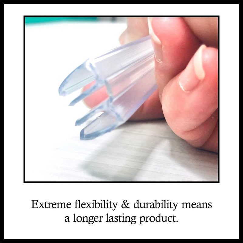DistinctAndUnique Clear PVC Piano Style Living Hinge for 1/4" (6mm) Material: No Screws or Glue - DIY for Plexiglass, Acrylic, Glass & More (24 inch, 2 Pack) 24 Inch