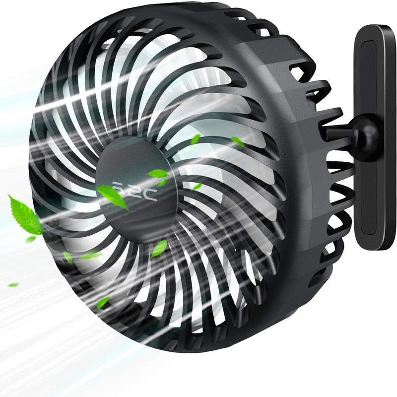 A2C 4.7-Inch Big Magnetic Cruise Ship Fan for Cabin Wall Ceilings, Cruise Essentials 2025, Versatile Clothes Hats Hooks, Rechargeable Battery, 360° Rotation, 3 Speeds, 2026 Travel Accessories Gifts