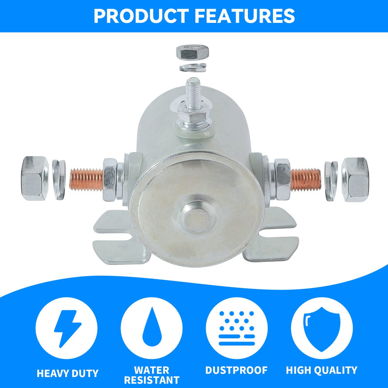 Max 200A Trombetta Continuous Solenoid Relay 3 Terminal Heavy Duty Winch Marine 24106 SPST Solenoid 12VDC