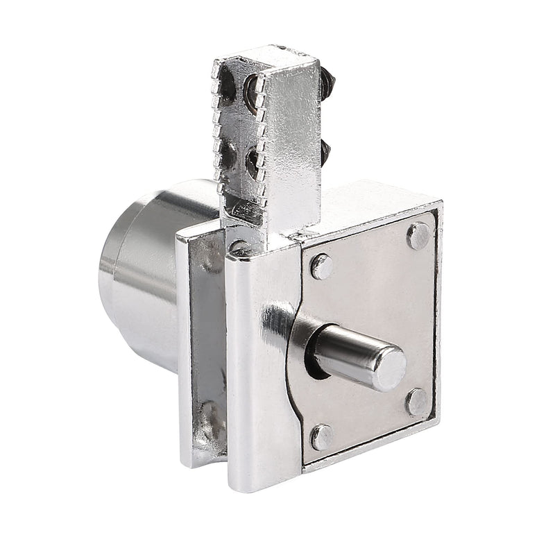 uxcell Push Lock for Sliding Glass Cabinet Door Fits 5mm Thick Keyed Alike 2Pcs
