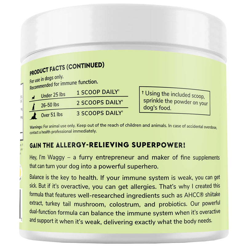 Premium Allergy & Immune Probiotics for Dogs – Allergy Relief, Itchy Skin Relief, Scratching, Digestion, Seasonal Allergies & Immune Support - Allergy Immune + Itch With Quercetin & Mushrooms - 2.12oz