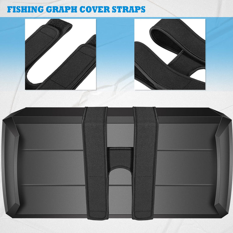 Bonbo Fish Finder Cover Strap Keep Finder Secure During Travel, Fishing Graph Cover Strap with Easy-to-Adjust Adhesive Tape (2-Pack) 2-pack