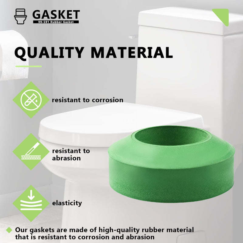 1 Pack 99-591 Toilet Tank to Bowl Gasket for Gerber toilet 28-299/380 | for Gerber 384/385/790 Tank,and 21-752 ,21-372 Bowls and for Other Gerber toilets,Replace 99-582/99-537