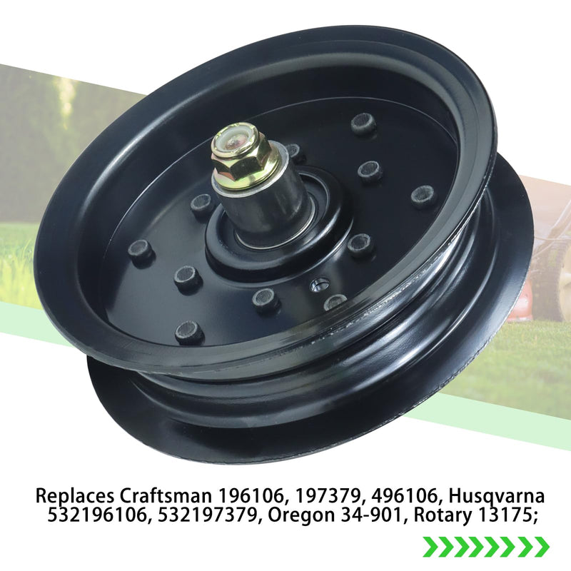 532196106 Idler Pulley with Idler Pulley 532177968 592855001/598559101 A99 Belt Replaces 196106 Idler Pulley Craftsman, Idler Pulley 532177968, 197379, 496106, 5321961-06, Oregon 34-901