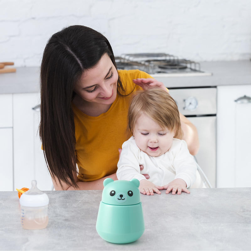Bear Pill Crusher 2 Pcs Vitamins, Tablets Crusher and Grinder BPA-Free ABS, Easy to Grind & Clean, Leakproof Portable Crusher for Pets, Kids and Elders, Pink+Green