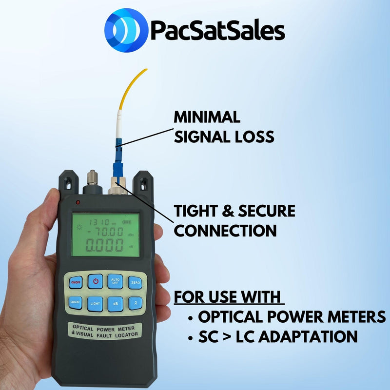 SC to LC Adapter - 1 Pack for Converting 1.25mm Female LC to 2.5mm Male SC/UPC Fiber Optic Cable - Compatible With Optical Power Meter, VFL, Fiber Test Meter or Bulkhead Port LC to SC