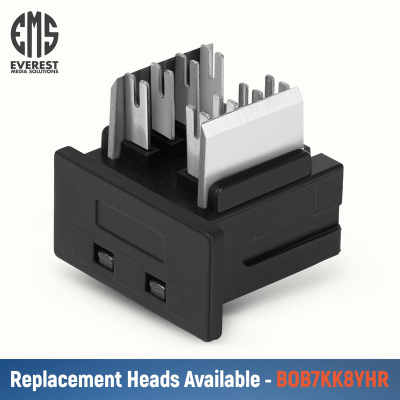 Everest easyJACK - 90° Angled Speed Termination Keystone Tool - Time Saver Network Punch Down Tool - To Be Used ONLY with Everest 90° Angled RJ45 Cat5e, Cat6a and Cat6 Keystone Jacks (B087N7QQD2)