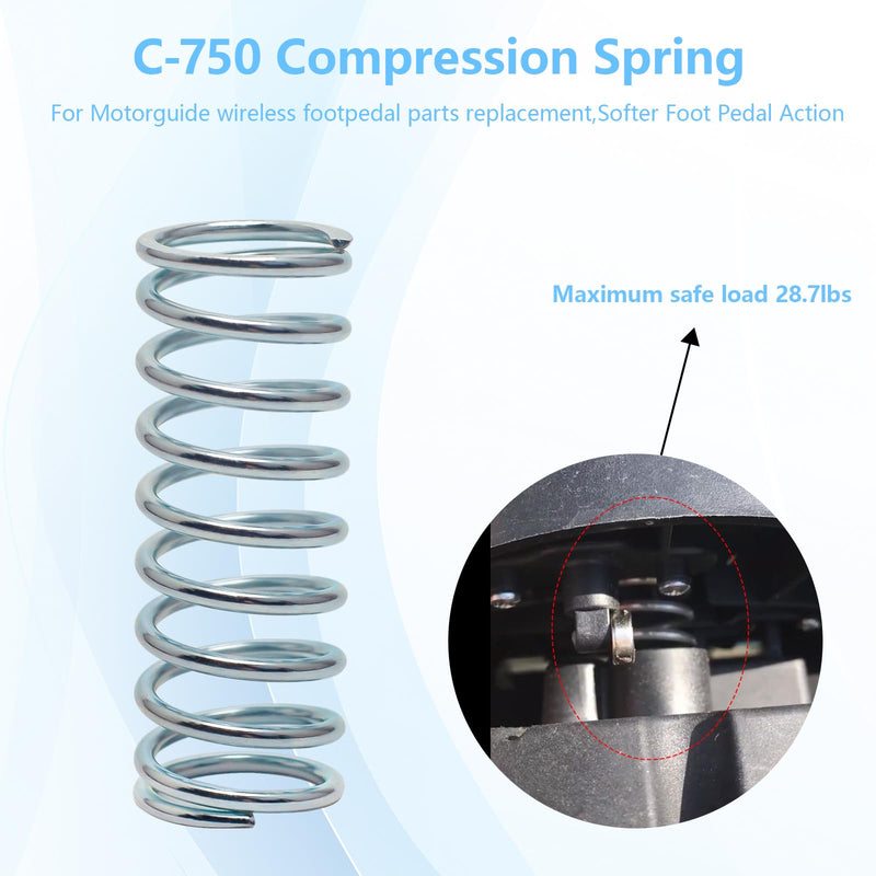 C-750 Compression Spring,OD 3/4" X Length 2" (3 Pack)