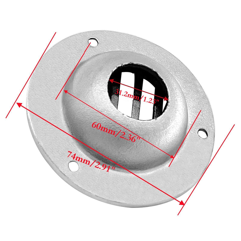 1/2 Pack Marine Grade Stainless Steel 316 Cut Out Boat Floor Deck Drain Drainage Hardware Replacement Accessories for Boat Yacht Deck W/Screws 1