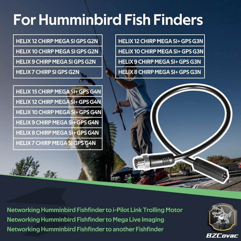 720074-1 AS EC QDM Ethernet Dongle Adapter Cable for Humminbird Helix Fish Finders