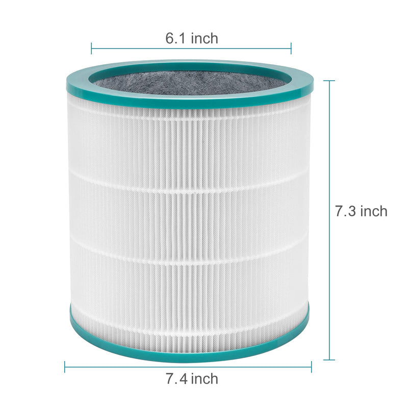 TP01 Air Filter Compatible for Dyson TP02 TP03 BP01 AM11, 1-Pack 6.1" x 7.4" x 7.3"