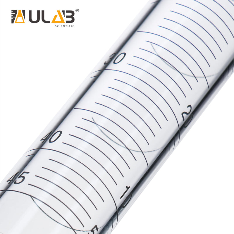 ULAB Measuring Cylinder Set with 1 PC Brush, Including 1PC 1000ml Cylinder, Hexagonal Base, 3.3 Boro Glass,with spout,Class B, UMC1014