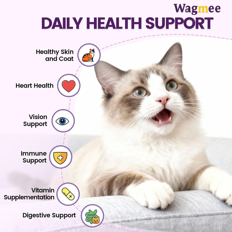 Cat Multivitamin with Fish Oil, 500 Crunchy & Creamy Chews Omega 3 for Dogs, 500 Chews Skin & Coat Supplement for Dog