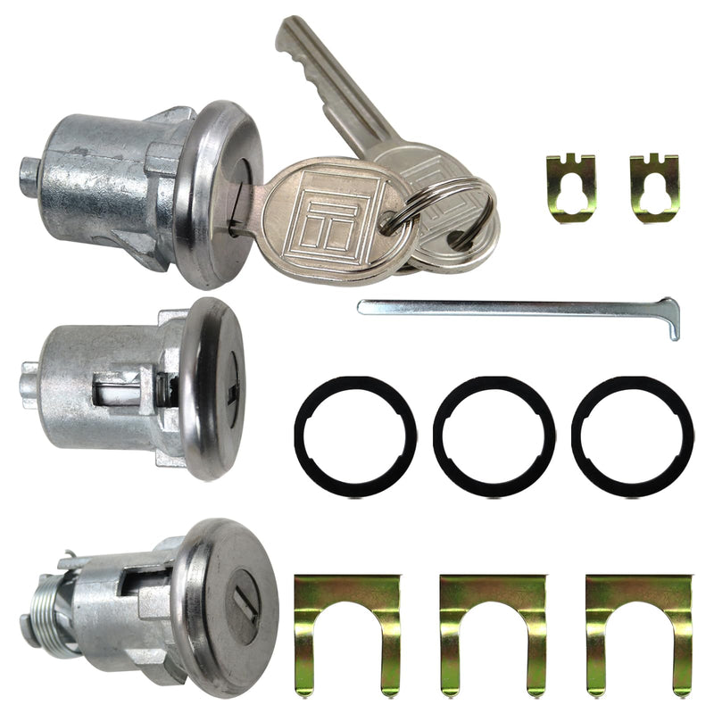 654394765282 Door Lock Cylinder & Keys Door Trunk Key Set Doors/Trunk Lock Key SetReplacement for Camaro