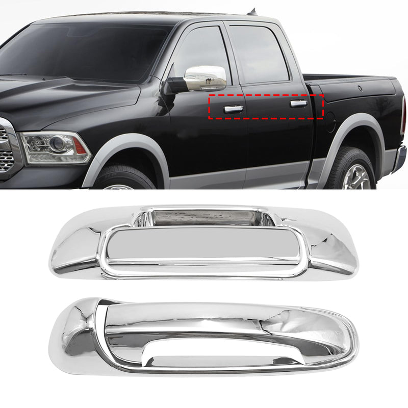 Anxingo 4 Pcs Car Door Handles and 1 Pcs Rear Tailgate Handle Cover Trims, Replacement for Dodge Ram 1500 Pickup 2002-2008, 2500 HD 3500 HD Pickup 2003-2009