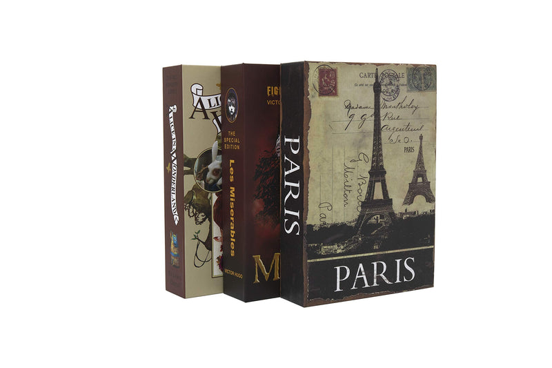 Real Paper Transfer Book Safe, Hollow with Secret Hidden Compartment, Combination Lock, 8.7"×6"×2" (Les Miserables-Combination) Les Miserables-Combination