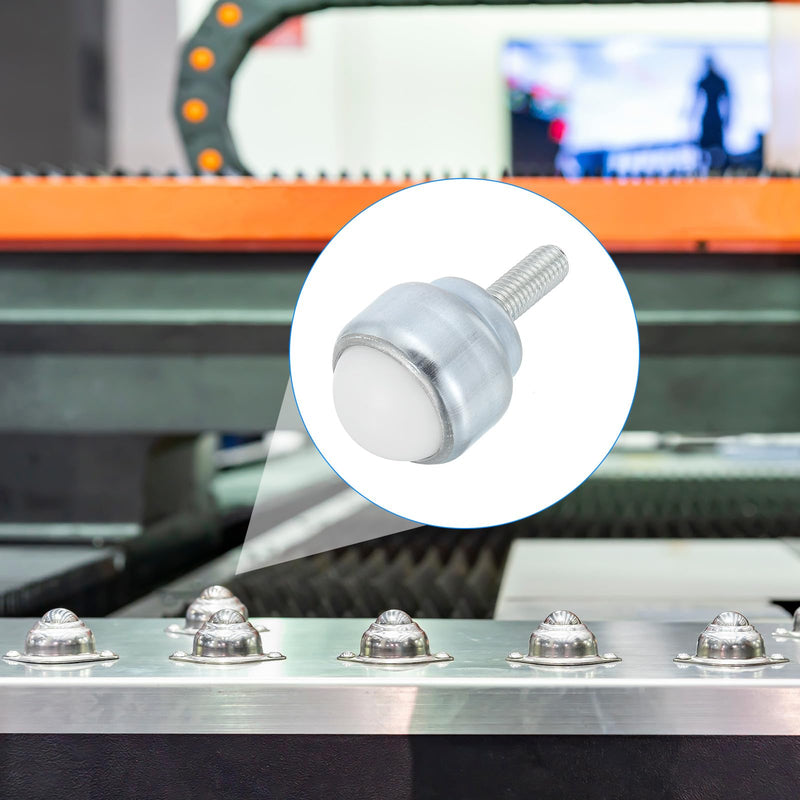 PATIKIL 1" Roller Ball Transfer Bearing, 6 Pcs Round Ball Unit Nylon, Carbon Steel Casters for Conveyor Roller Stand Transmission Furniture